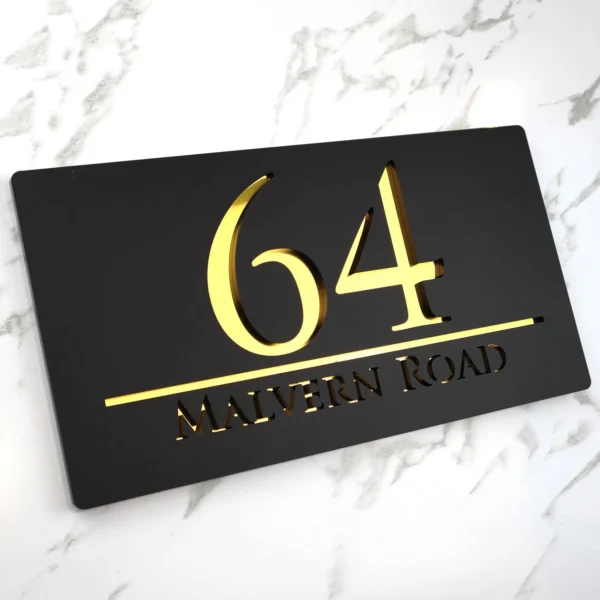 Matte Black Gray Personalized Laser Cut Large Acrylic Modern 3D Floating House Number sign Outdoor Street Family Name Plaque Are - Image 9
