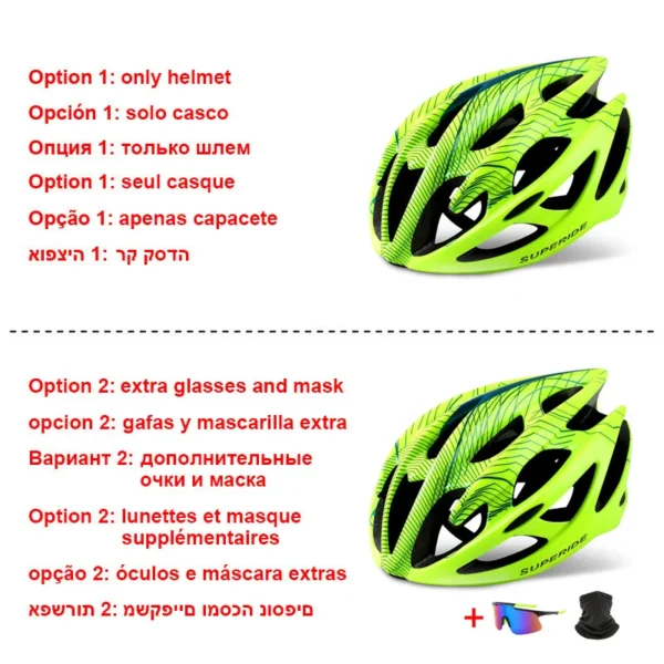 SUPERIDE Men Women MTB Bicycle Helmet Integrally-molded Riding Cycling Helmet Sports Ultralight Road Bike Mountain Bike Helmet - Image 2