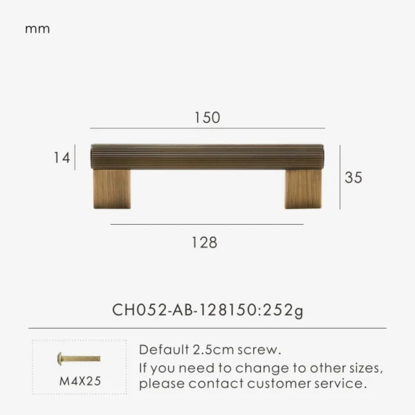Nurlin Solid Brass New Linear Cabinet Knobs Long T-bar Furniture Wardrobe Drawer Handles Pull Closet Bars Square Feet - Image 10