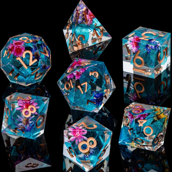 D20 DND Resin Dice Set D&D D6 Sharp Edges Dice Dungeon and Dragon Role Playing Game RPG Polyhedral Dice D20 D12 D10 D8 D6 D4 - Image 55