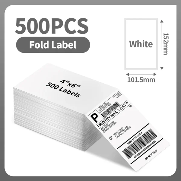 100/500 Sheets  Phomemo Thermal Label Sticker 100x150mm Shipping Labels for Postage Barcode Compatible with PM241 PM246S Printer - Image 10