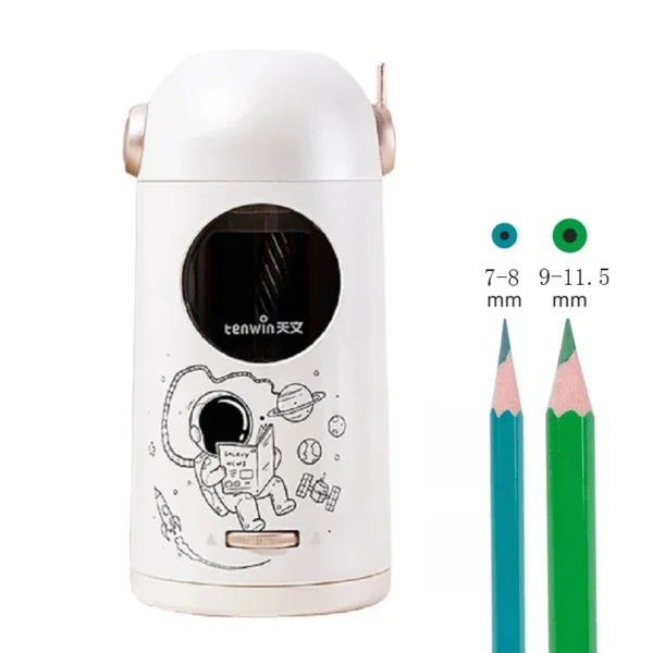 Electric Pencil Sharpener, Auto-Stop and Rechargeable Large Pencil Sharpener for 6-12mm Pencils, Portable in School Office - Image 7