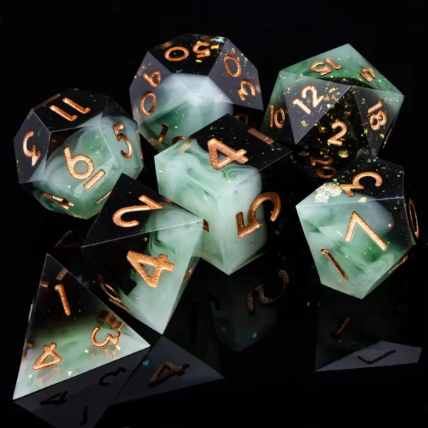 D20 DND Resin Dice Set D&D D6 Sharp Edges Dice Dungeon and Dragon Role Playing Game RPG Polyhedral Dice D20 D12 D10 D8 D6 D4 - Image 22
