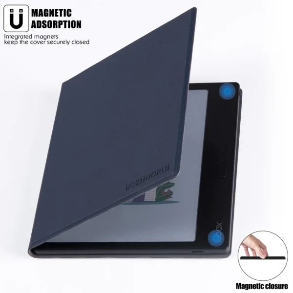 Magnetic Case for Onyx Boox Tablet Go 7 Color e-Reader (2024 Released) - Lightweight PU Leather Folio Cover with Auto Sleep/Wake - Image 3