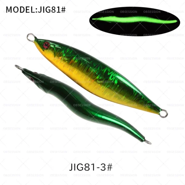 OBSESSION J81 160g 200g 300g 400g 3D Printing Laser S Shape Jigbait Boat Fishing Jigging Lure Metal Sea Fishing Pesca Jig Lures - Image 17