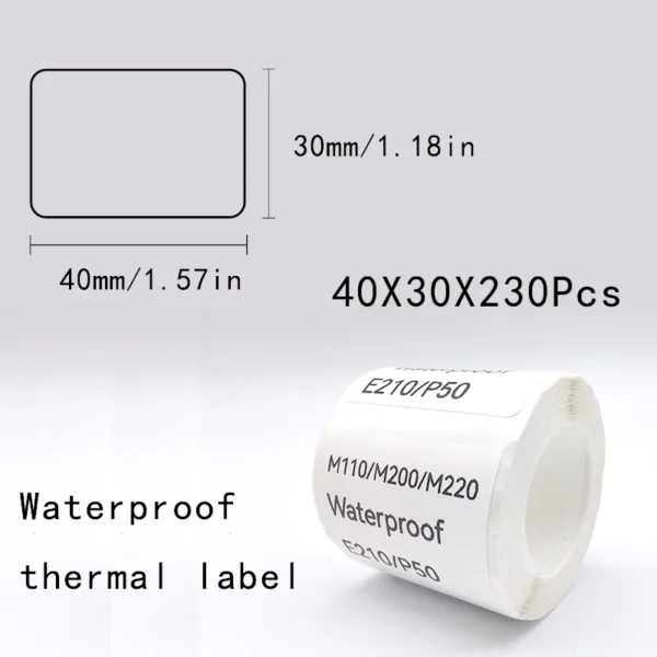 5PK Thermal Adhesive Label Papers for P1 Label Papers DP23 DP30 DP80 Label Maker  Waterproof  Tear Resistant Sticker - Image 25