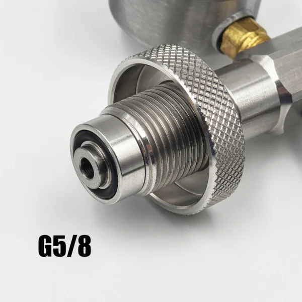 HPA Air Diving DIN G5/8 Connect Fill Station Filling Charging Adaptor Gauge Stainless Steel - Image 13
