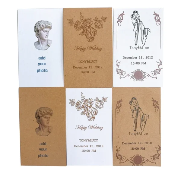 100Pcs Design Custom logo business card paper printing Personalized Wedding invitations Birthday Greeting card Scrapbook - Image 41
