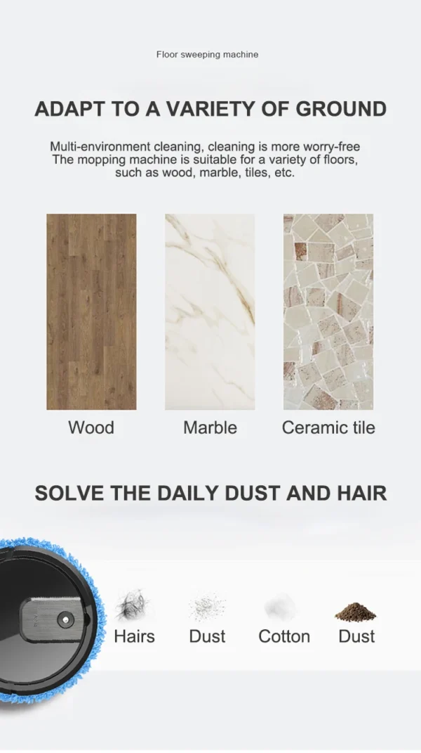 NEW Smart Sweeping and Mop Robot Vacuum Cleaner Dry and Wet Mopping Rechargeable Robot Home Appliance with Humidifying Spray - Image 23