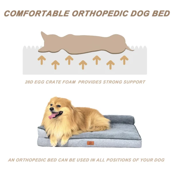 Luxury Dog Bed Dog Accessories Memory Foam Mat  Waterproof All Season Universal Machine Washable Bed for Dog Bed Medium Size Dog - Image 3