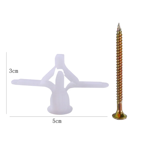 50/100pcs Plastic Toggle Anchor With Screw M4 Curtain Drywall Wall Cable Plug Aircraft Expansion Pipe Anchor Bolt Accessories - Image 29