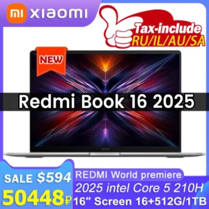 REDMI BOOK 16 2025 intel Core 5 210H Processor 16/32GB RAM 512G/1TB SSD 16inch FHD 60Hz Screen
