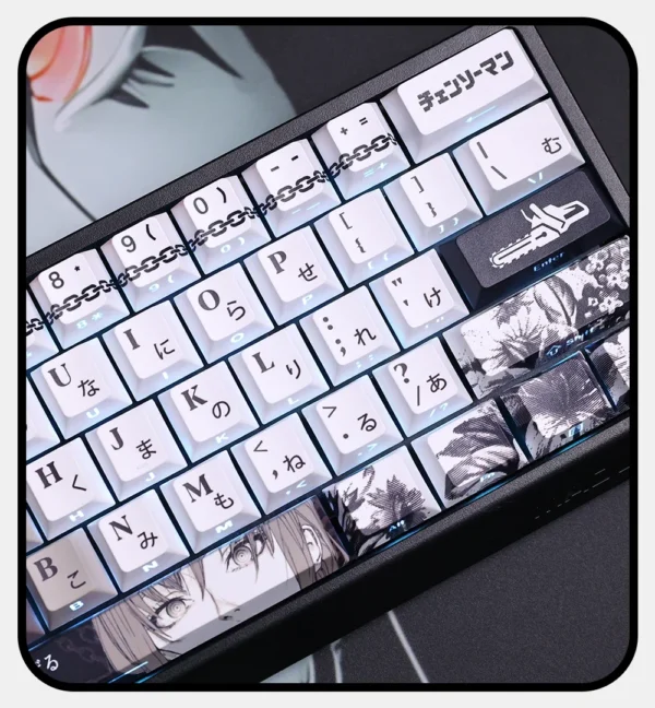 Makima Anime Theme Keycaps Set PBT Keyboard Caps Customized Cherry Profile Keycaps for Mechanical Keyboard Accessories 124keys - Image 10