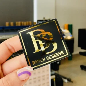 50pcs Gold Foil Printing, Gold Custom Stickers, Any Shape Custom Stickers, Any Color Logo Labels, Custom Product Labels