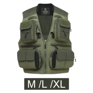 Sleeveless Jacket Waistcoat Breathable Summer Work Fishing Vest for Hiking