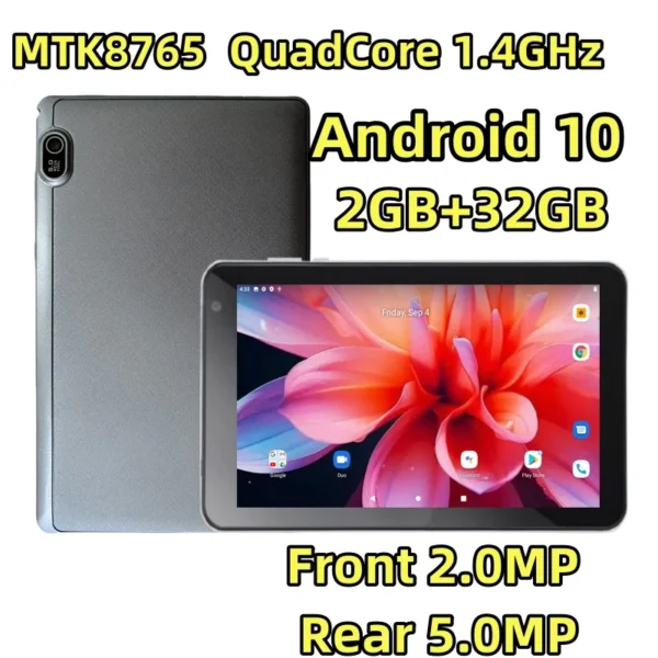 7 inch 2GB RAM 32GB ROM 8765 Android 10 tablet PC MTK8765  QuadCore 1.4GHz WIFI Quad CORE Dual Camera 1024 x 600 pixels - Image 8
