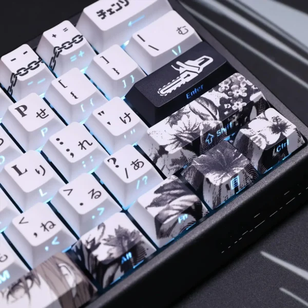 Makima Anime Theme Keycaps Set PBT Keyboard Caps Customized Cherry Profile Keycaps for Mechanical Keyboard Accessories 124keys - Image 5