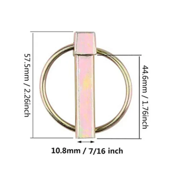 8PCS 5/16 Lynch Pin with Ring Heavy Duty Safety Fixing Locking Pins for Farm Tractors Trailers Trucks Mower Accessories - Image 8