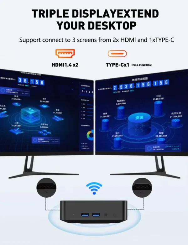 Portable Mini PC Windows 11 Intel Core i9 8950HK Celeron N5095 Pc Gaming Computer 16GB DDR4 1TB 2TB SSD WiFi 6 Desktop Pc Gamer - Image 15