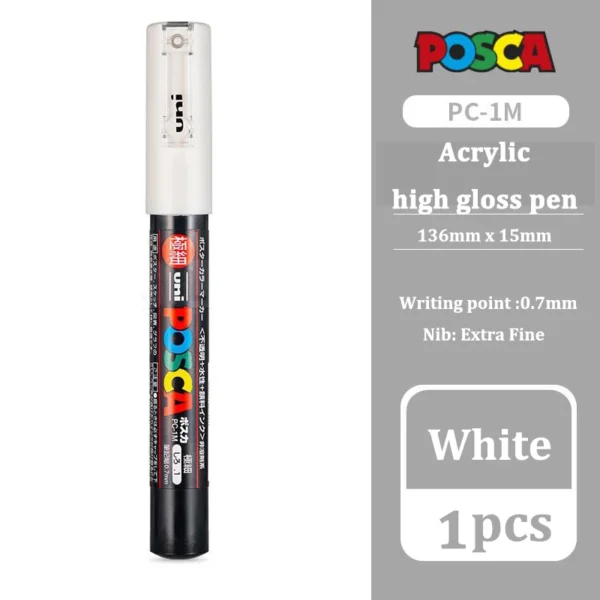Uni POSCA White Markers ,PC-1M 3M 5M 8K 17K POP Poster/Advertisement Water Based rotulador permanente Graffiti canetas Best Gift - Image 15