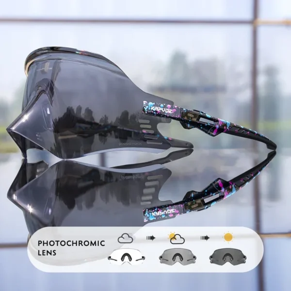 Kapvoe Red Photochromic Cycling Glasses UV400 Men Women Cycling Sunglasses Road Bicycle Goggle MTB Cycling Eyewear - Image 20
