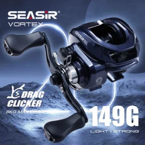 Seasir Vortex Baitcasting Fishing Reel 7.0:1 High Speed Gear Ratio 5+1BB Max Drag 8kg Fresh Saltwater Fishing Coil