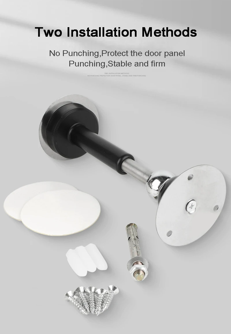 Hydraulic Buffer Door Stopper Stainless Steel Strong Magnetic Doorstop Floor Wall Mount Nail-free Anti-collision Mute Door Touch - Image 29