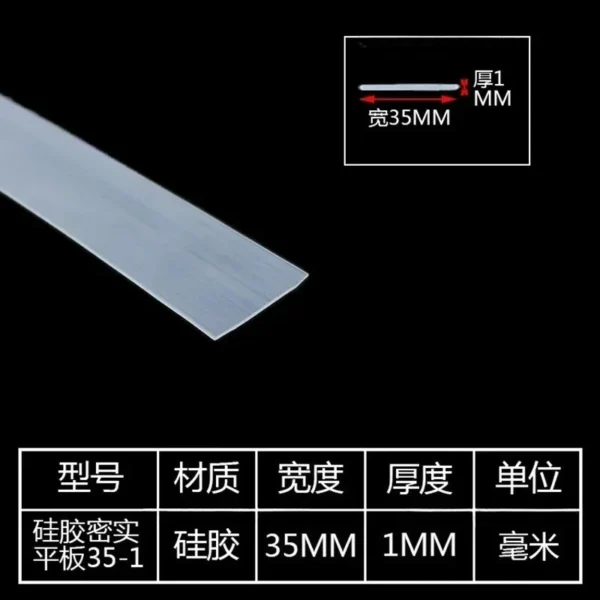 Thickness 1mm-5mm Width 10mm-60mm Solid Silicone Rubber Sealing Strip Square Weatherstrip Anti Oil High Temperature Seal Gasket - Image 8