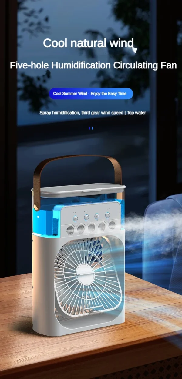 Xiaomi MIJIA 3-in-1 Portable Air Conditioners Fan With LED Night Light Household Mini Air Cooler For Office Home Adjustable Fan - Image 12