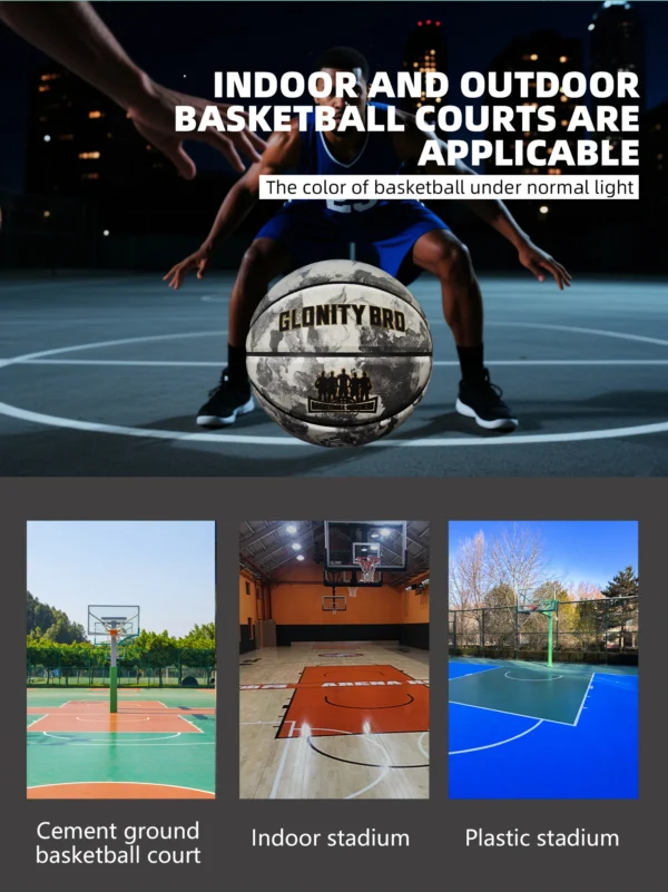 Glowing Green BasketBall For Men Women,Official Size 5/6/7 Soft Composite Leather In&Outdoor Street Luminous Ball Night Use Game - Image 16