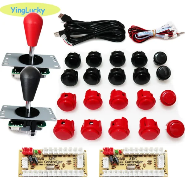 2 Player Arcade Zero Delay Kit USB Encoder for PC Raspberry Pi SANWA Push Button Joystick USB Arcade Cabinet Mando - Image 16