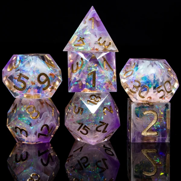 D20 DND Resin Dice Set D&D D6 Sharp Edges Dice Dungeon and Dragon Role Playing Game RPG Polyhedral Dice D20 D12 D10 D8 D6 D4 - Image 29