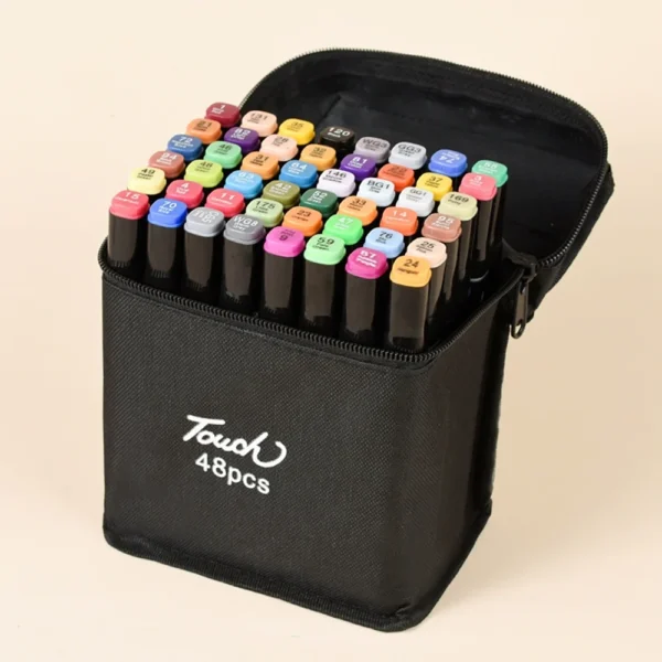 48/60/80 Colors Alcohol Drawing Markers Dual Tip Permanent Art Sketch Markers for Illustration School Supplied - Image 15