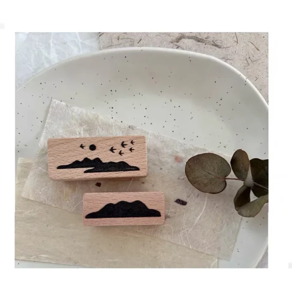 Stamp Scrapbooking Mountain Birds Nature Journaling DIY Decoration Wooden Stamps - Image 16