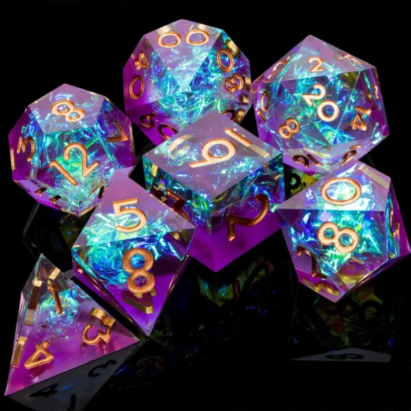 D20 DND Resin Dice Set D&D D6 Sharp Edges Dice Dungeon and Dragon Role Playing Game RPG Polyhedral Dice D20 D12 D10 D8 D6 D4 - Image 26