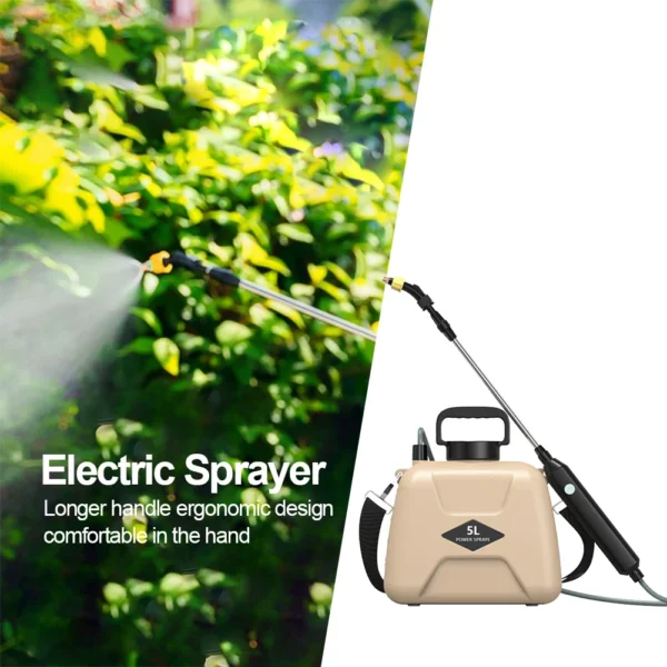 5L Electric Sprayer Garden Automatic Atomization USB Rechargeable Plant Sprayer Bottle with Shoulder Strap Garden Watering Tool - Image 14