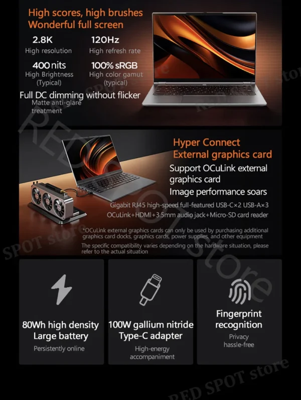 Lenovo Lecoo Pro14 2025 Laptop  R7 H255 32GB+1TB 14'' 2.8K 120Hz - Image 11