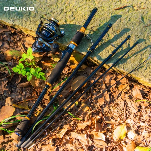 Fishing Rod Reel Combo 1.8 2.1m Carbon Fiber Spinning Rod and 5.2:1 Gear Ratio Spinning Reel Max Drag 8kg for Fresh Saltwater - Image 3