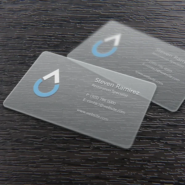 200pcs 500pcs Custom Translucent Business Cards PVC Print Plastic Identity Cards One Side Waterproof Round Corners Add White Ink - Image 10