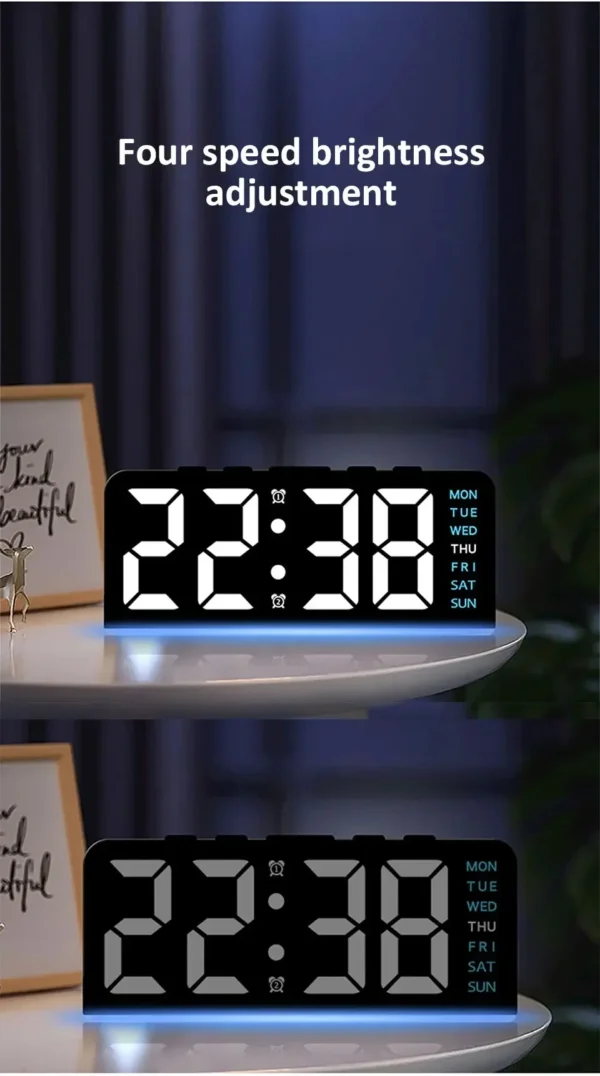 Desk Digital  Bedside Table Alarm Clock Room Bedroom Decoration Timepiece Home Decor Items Interior Accessories Electronic Clock - Image 37