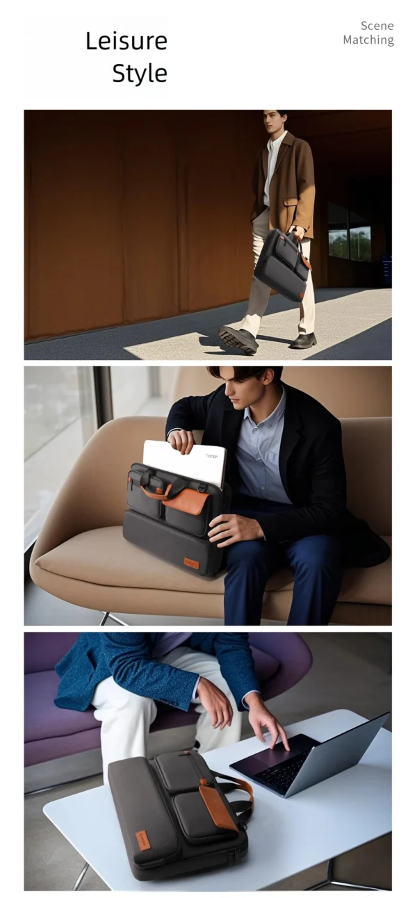 Laptop Sleeve Bag for Macbook Air Pro M3 4 13.3 14 15.6 16Inch Notebook Pouch Shockproof Computer Briefcase Business Travel case - Image 17