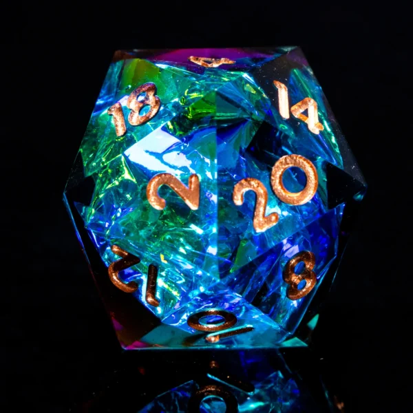 D20 DND Resin Dice Set D&D D6 Sharp Edges Dice Dungeon and Dragon Role Playing Game RPG Polyhedral Dice D20 D12 D10 D8 D6 D4 - Image 4