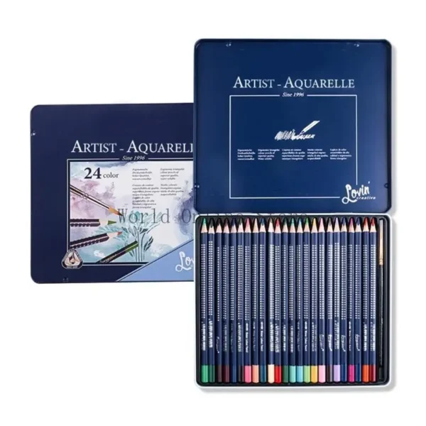 Watercolor Coloring Pencil Set with Metal Case Colored Pencil with Fine Brush Artist Art Supplies for Sketching Coloring 87HC - Image 12