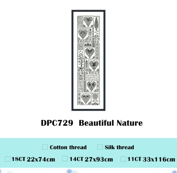 Beautiful Nature cross stitch kits single color simple aida fabric 18ct 14ct 11ct count white canvas cotton thread embroidery - Image 7