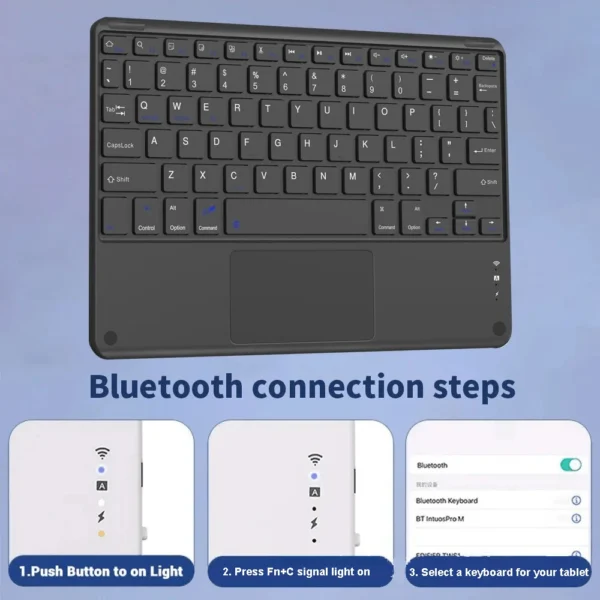 Case for Xiaomi Pad 7 11.2 inch, Bluetooth keyboard case for Xiaomi Pad 7 Pro 11.2 inch - Image 37