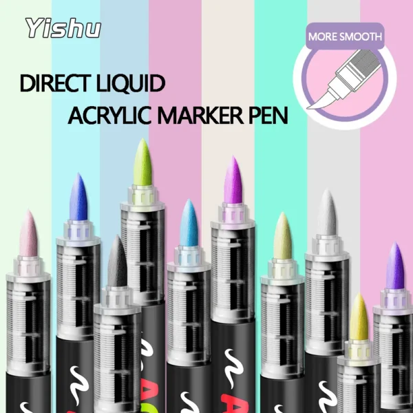 60/72/120/168 Color Acrylic Paint Pen Marker Brush Tip Paint Marker For Rock Painting Wood Canvas Stone Christmas Gift DIY Craft - Image 17
