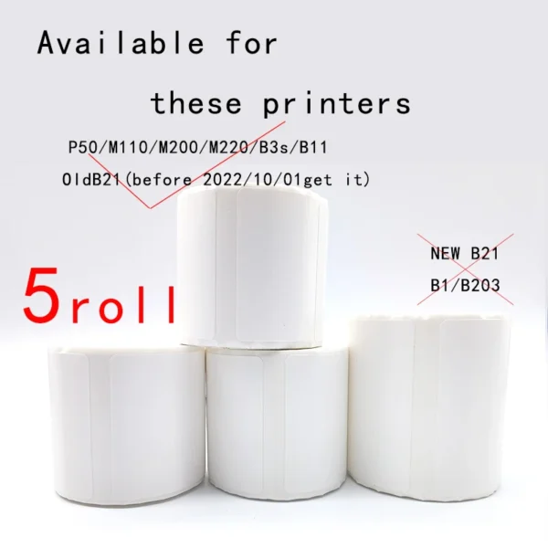 5PK Thermal Adhesive Label Papers for P1 Label Papers DP23 DP30 DP80 Label Maker  Waterproof  Tear Resistant Sticker - Image 19