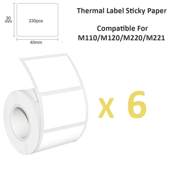 Phomemo M110/M220 40x30mm Thermal Labels - Self-Adhesive Waterproof Gloss Stickers for  Business/Barcode/Packaging/Office Use - Image 10