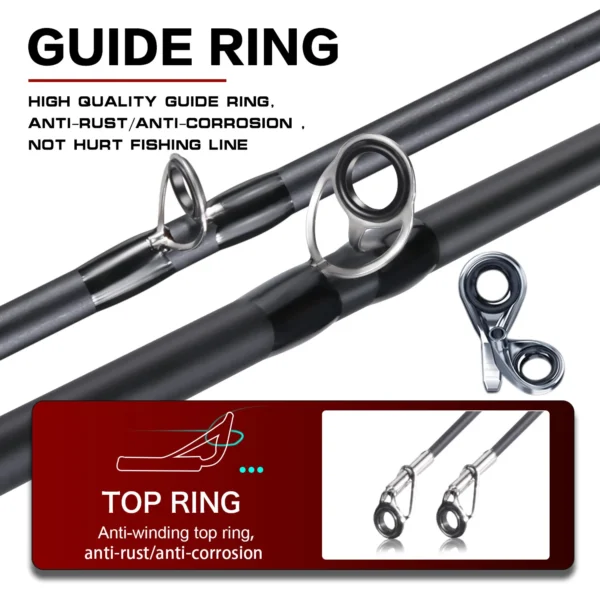 Sougayilang Fishing Rod Reel Combo Lightweight and High Carbon Casting Rod 7.2:1 Gear Ratio Baitcasting Reel With Line as A Gift - Image 12