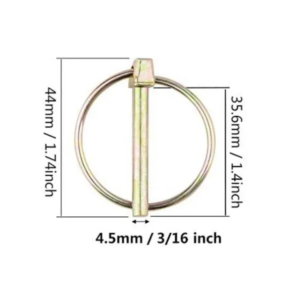 8PCS 5/16 Lynch Pin with Ring Heavy Duty Safety Fixing Locking Pins for Farm Tractors Trailers Trucks Mower Accessories - Image 5